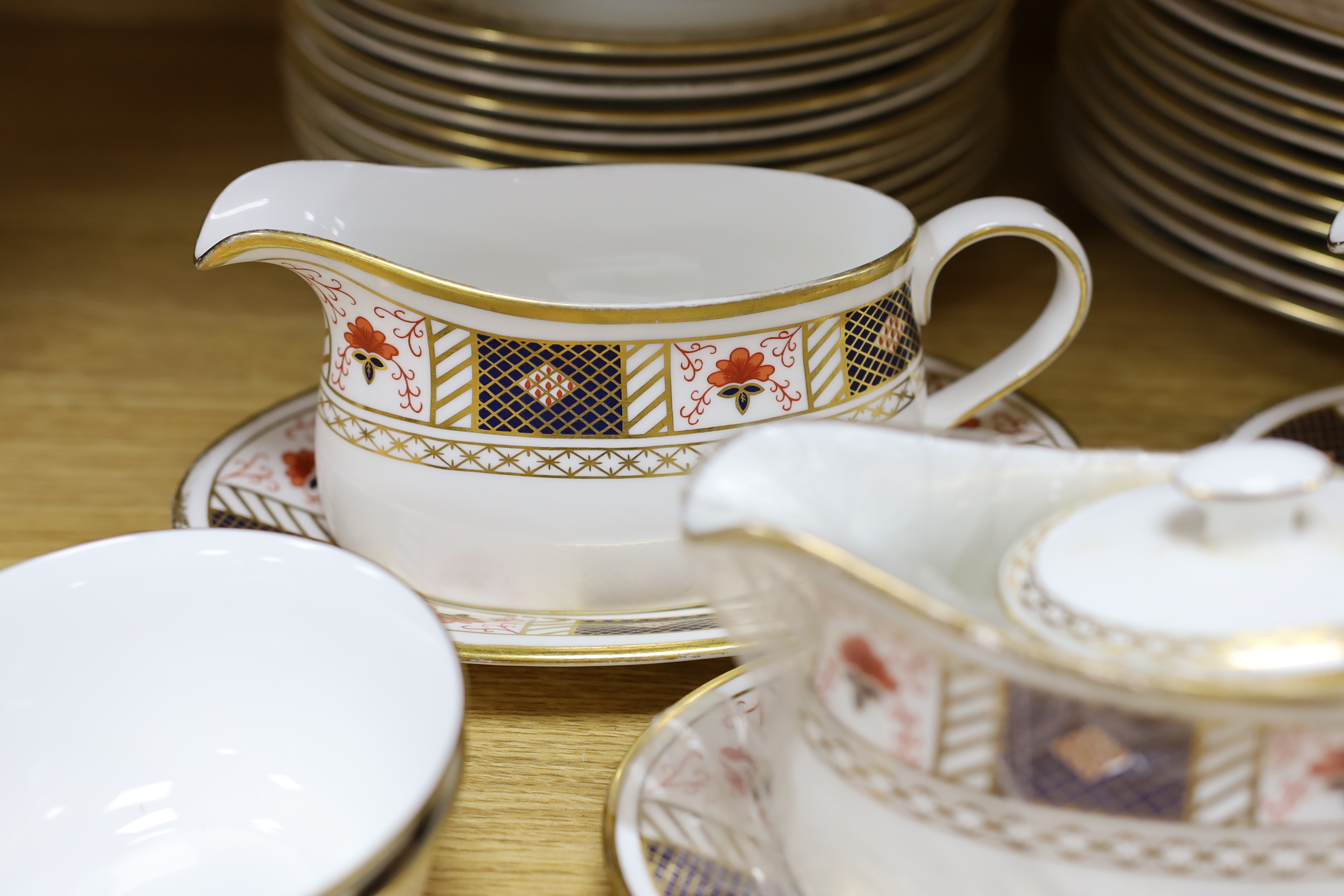 A Royal Crown Derby Imari pattern 1128 dinner and coffee service